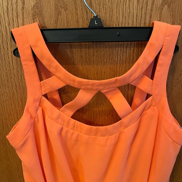 Bisou Bisou Orange Cinch Waist Dress 2 - Picture 3 of 5